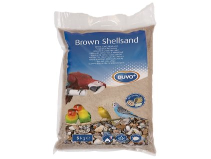 Písek hygien. pro ptáky hnědý+mušle Duvo 5kg