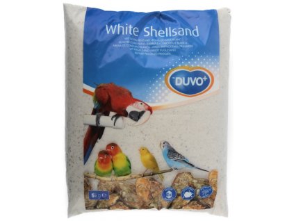 Písek hygienický pro ptáky, bílý+mušle Duvo+ 5 kg