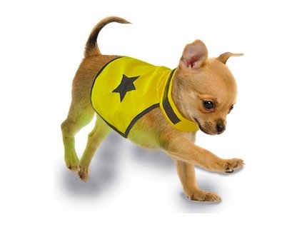 Reflexní vesta pro psa 40cm látková žlutá Duvo+
