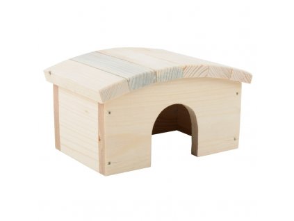 Domek dřevo křeček, myš obloukovitá střecha 14 x 10 x 8 cm
