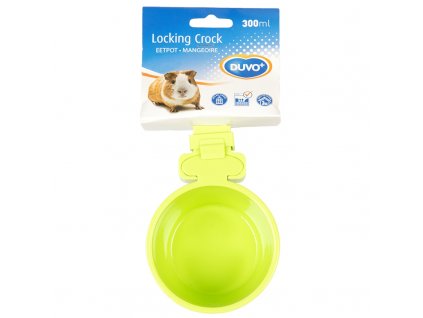 Miska hlod.plast s úchytem na klec zel.Duvo+ 300ml