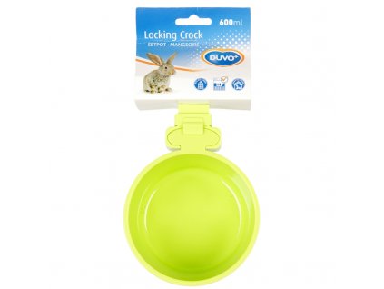 Miska hlod.plast s úchytem na klec zel.Duvo+ 600ml