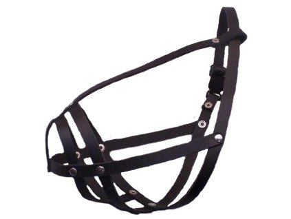 Náhubek kůže černý B&F č. 7 francouzský buldoček