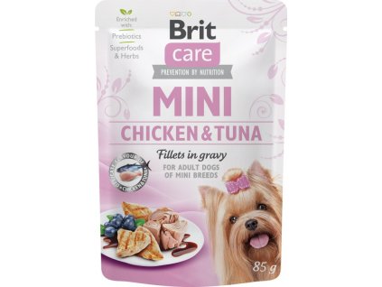 Brit Care Mini Dog kaps. Chicken&Tuna fillets in gravy 85 g