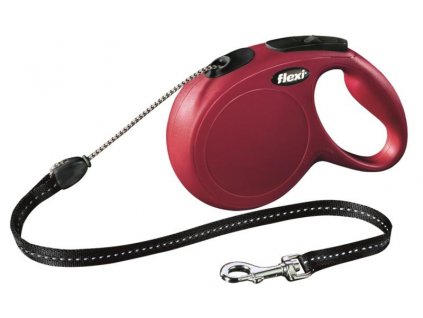 Flexi Classic NEW M lanko 8 m červené 20 kg