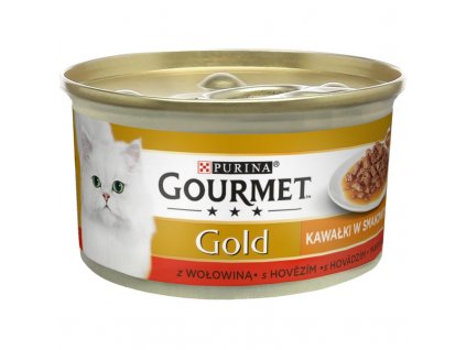 Gourmet Gold cat konz. Sauce Delight Minifiletky hovězí 85 g