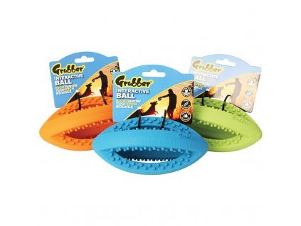 Happy Pet Grubber Interactive Rugby Ball Mini