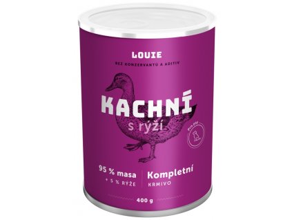Louie konz. pro psy kachní s rýží 400 g