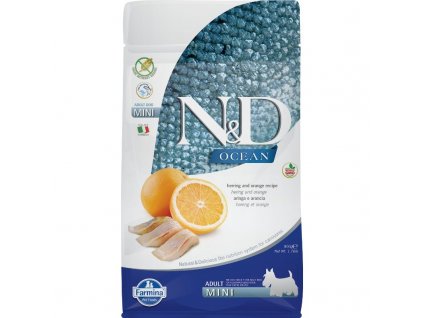 N&D OCEAN Grain Free Adult Mini Herring & Orange 800 g