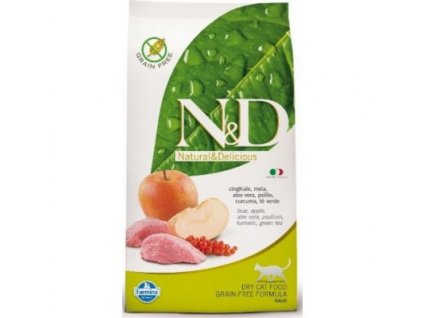 N&D PRIME Cat Grain Free Adult Boar & Apple 10 kg