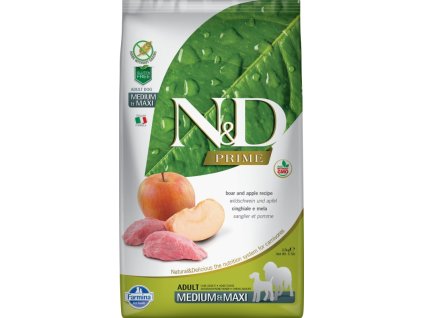 N&D PRIME Dog Grain Free Adult M L Boar & Apple 2,5 kg