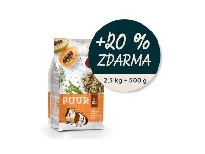 PUUR guinea pig morče 2,5kg + 500g ZDARMA