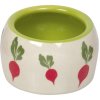 Miska keramická zeleno bílá s obrázkem ředkviček 125 ml