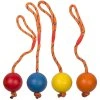 Hračka tvrdý míč. Na šnůrce 6cm Duvo+