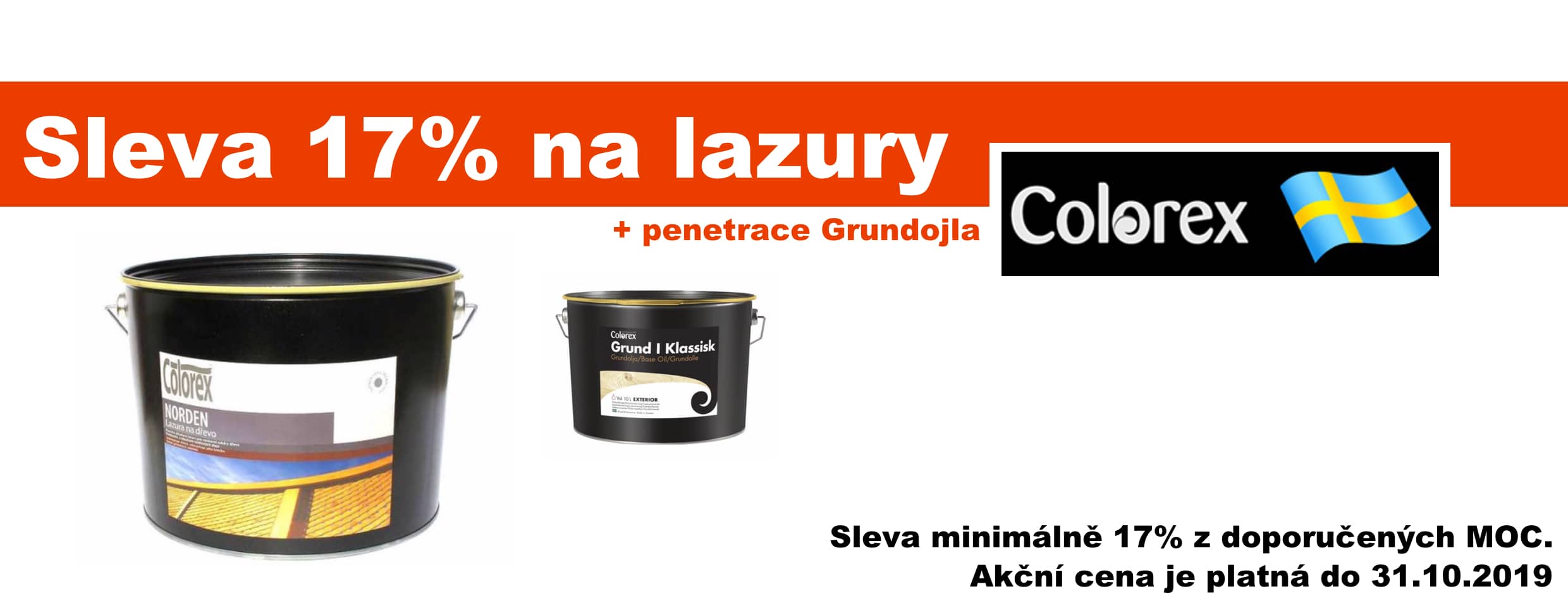 Podzimní sleva lazur a olejů na dřevo