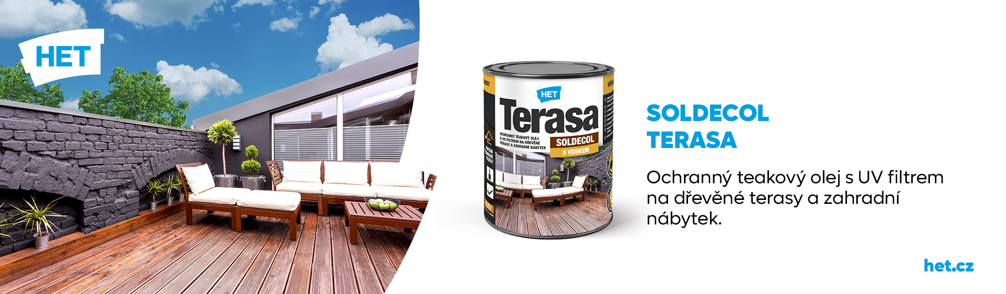 OCHRANNÝ TEAKOVÝ OLEJ S UV FILTREM NA DŘEVĚNÉ TERASY A ZAHRADNÍ NÁBYTEK