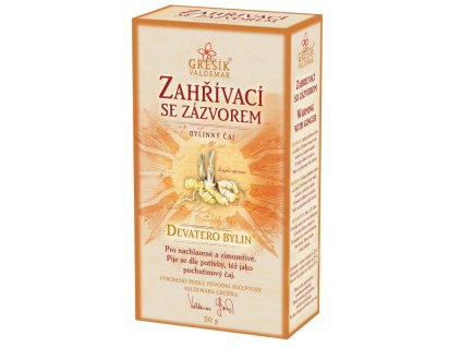 Zahřívací se zázvorem bylinný sypaný čaj