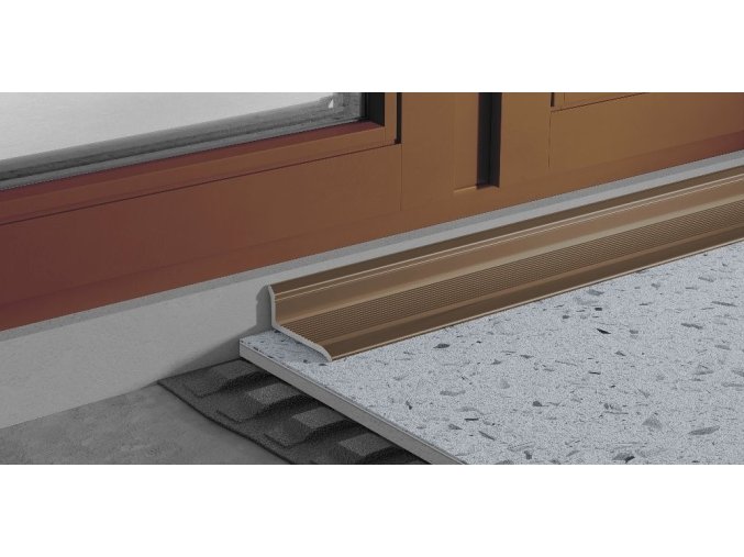 ukončovací lišta samolepící, hliník elox titan, 10 mm, 2,7 m