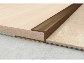 Ukončovací lišta, pro laminát, hliník elox bronz, 8,8 mm, 2,7 m