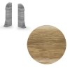Koncovka P + L k soklové liště měkčené, Salag 56 mm, PVC, Dub zlatý | Honey oak | Tartufo oak