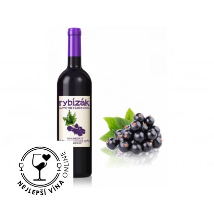 Rybízák, ovocné polosladké víno, 0,75l
