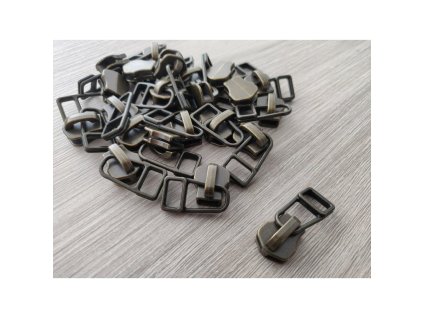 YKK běžec kovový, vel. 8, staromosaz