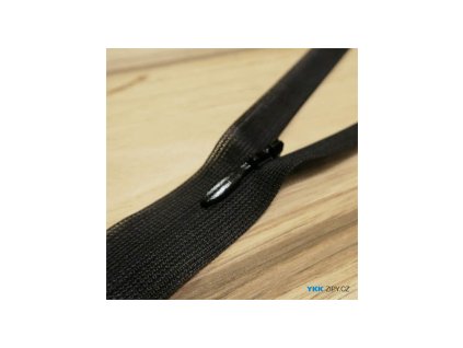 YKK skrytý zip, černá