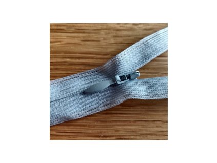 YKK skrytý zip, světle šedá