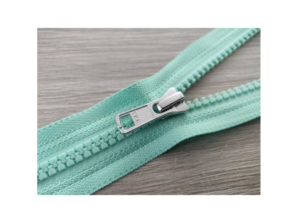 YKK Zip VISLON® vel. 5, stříbrný běžec, mátová