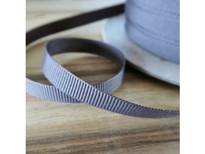 rypsová stuha, poutková stuha šedá