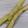 YKK reverzní spirálový zip s matnými 2 běžci, vel. 5, žlutá-khaki