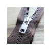 YKK Zip VISLON® vel. 5, hnědá, stříbrný běžec