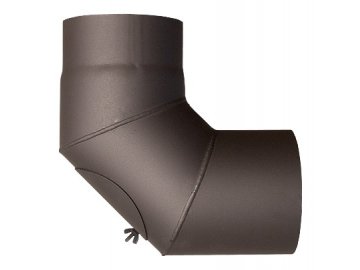 Kouřovod koleno KovoKraus 130/90/1,5 mm s čistícím otvorem