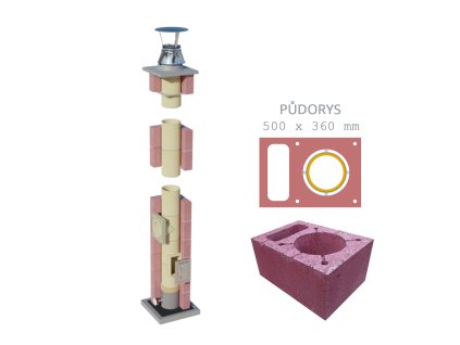 SUPER BLOK Passive s větrací šachtou výšky 11,04 m 200/90°