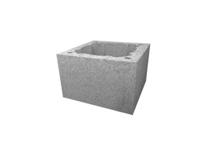 Komínová tvárnice jednoprůduchová, 380 x 380 mm, výška 245 mm