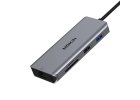 MOKiN 9in1 Laptop Docking Station USB C to 2x USB 3.0 + USB 2.0 + 2x HDMI + SD/TF + RJ45 + PD (silver)