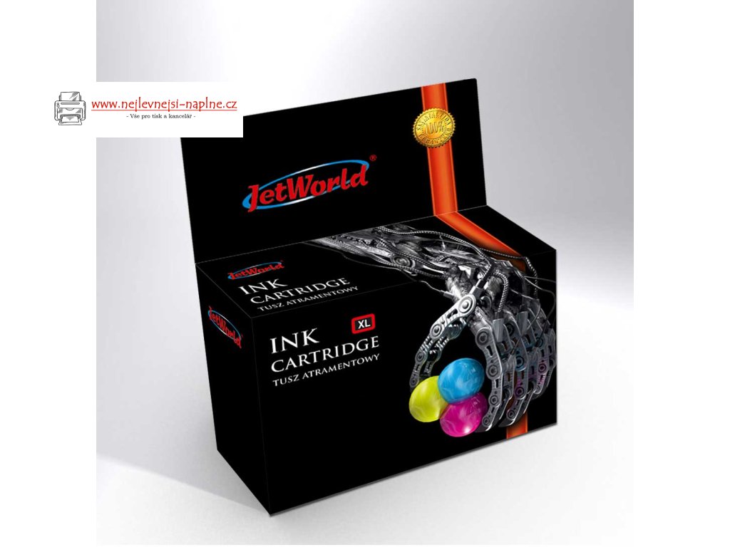 Inkoustová kazeta JetWorld Tri-Color HP 304XL repasovaná (označuje úroveň inkoustu) N9K07AE (N9K05AE)