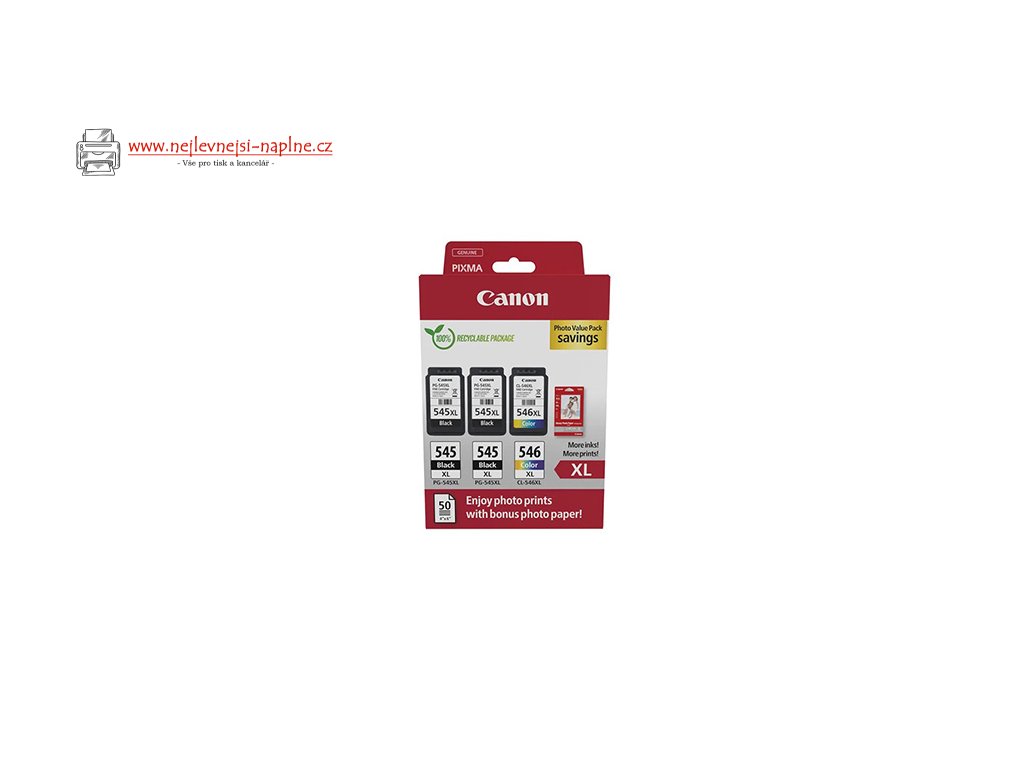 Canon originální ink PG-545XL/CL-546XL, 8286B013, black/color, Multi-pack