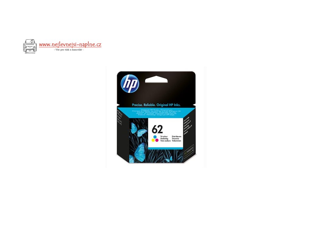 HP originální ink C2P06AE, HP 62, color, 165str.