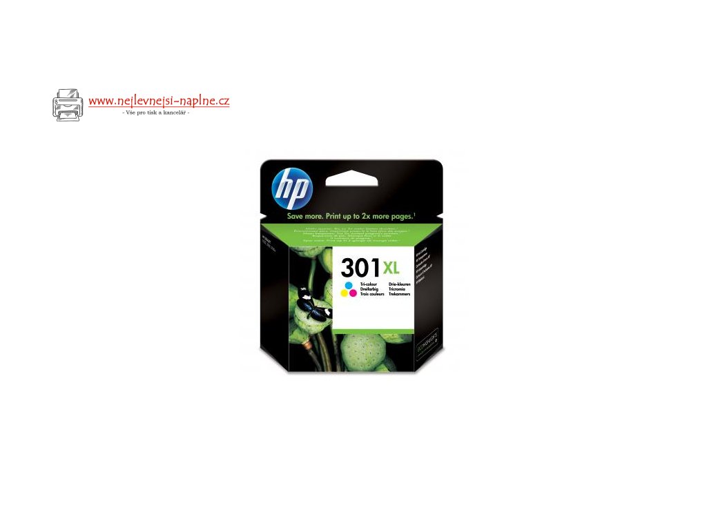 HP originální ink CH564EE, HP 301XL, color, 300str.