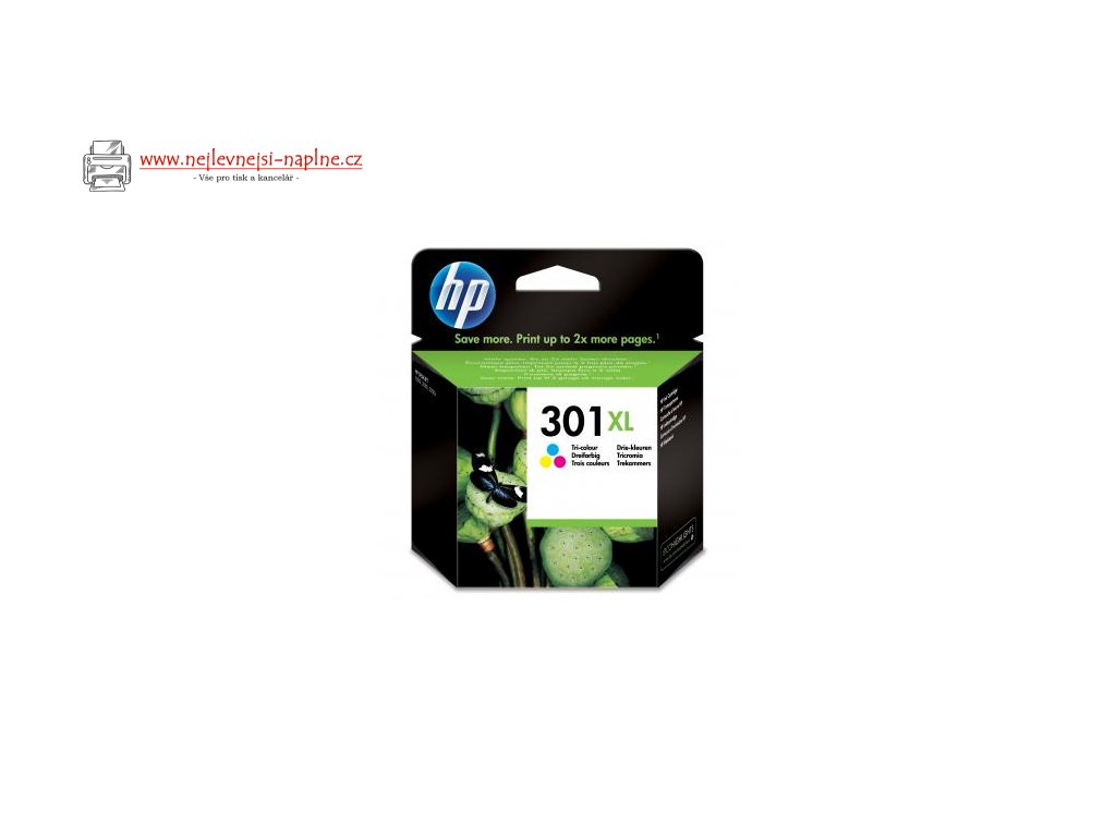 HP originální ink CH564EE, HP 301XL, color, blistr, 300str.