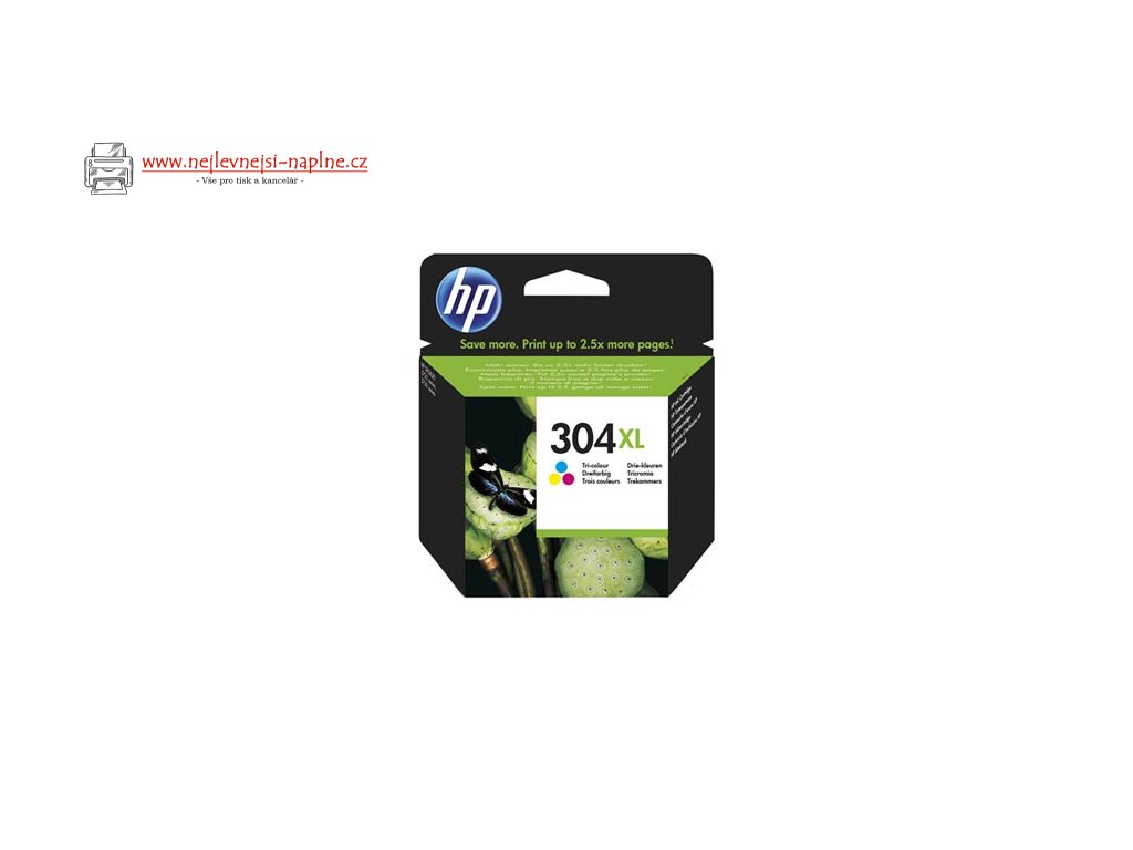 HP originální ink N9K07AE, HP 304XL, Tri-color, blistr, 300str., 7ml