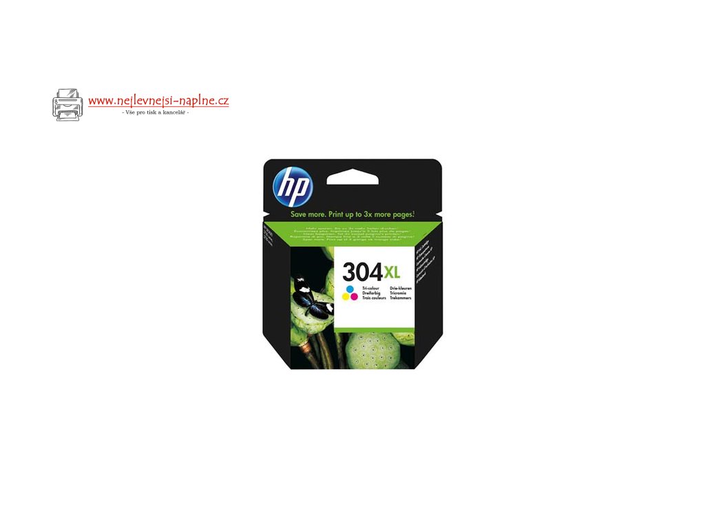 HP originální ink N9K07AE, HP 304XL, Tri-color, 300str., 7ml