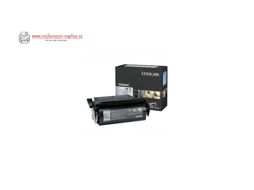 Lexmark originální toner 12A5849, black, 25000str., return