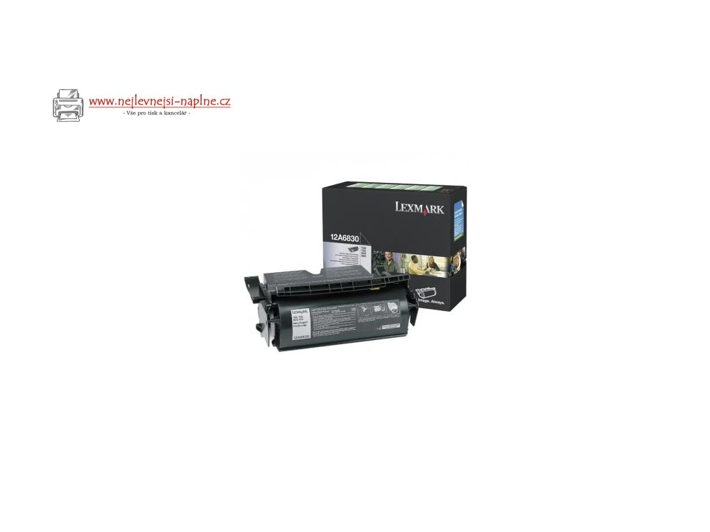 Lexmark originální toner 12A6830, black, 7500str., return