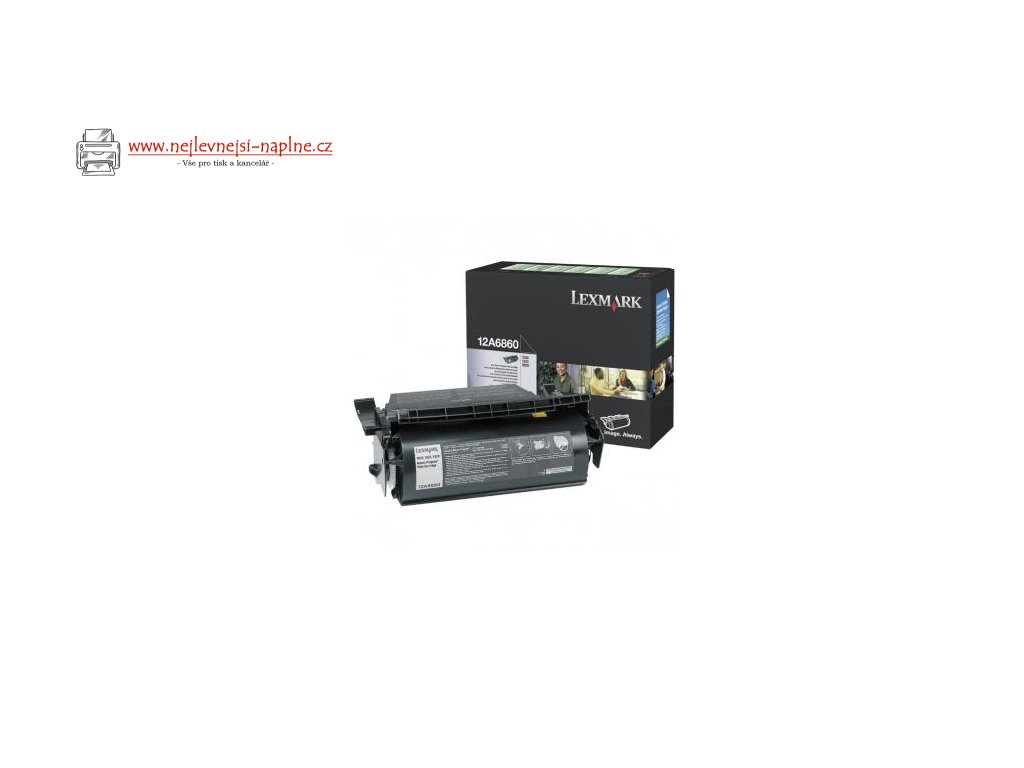 Lexmark originální toner 12A6860, black, 10000str., return