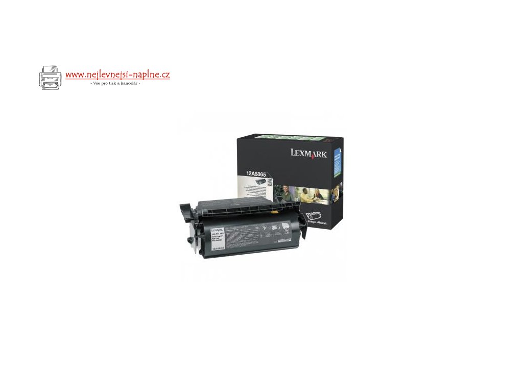 Lexmark originální toner 12A6865, black, 30000str., return