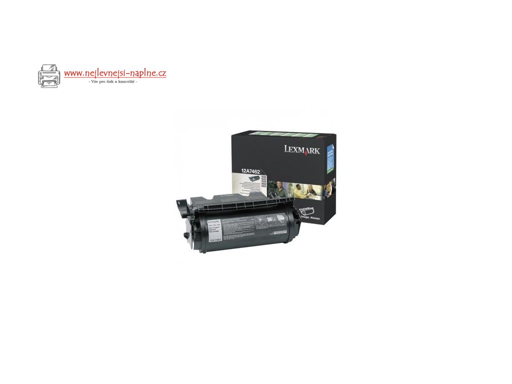 Lexmark originální toner 12A7462, black, 21000str., return