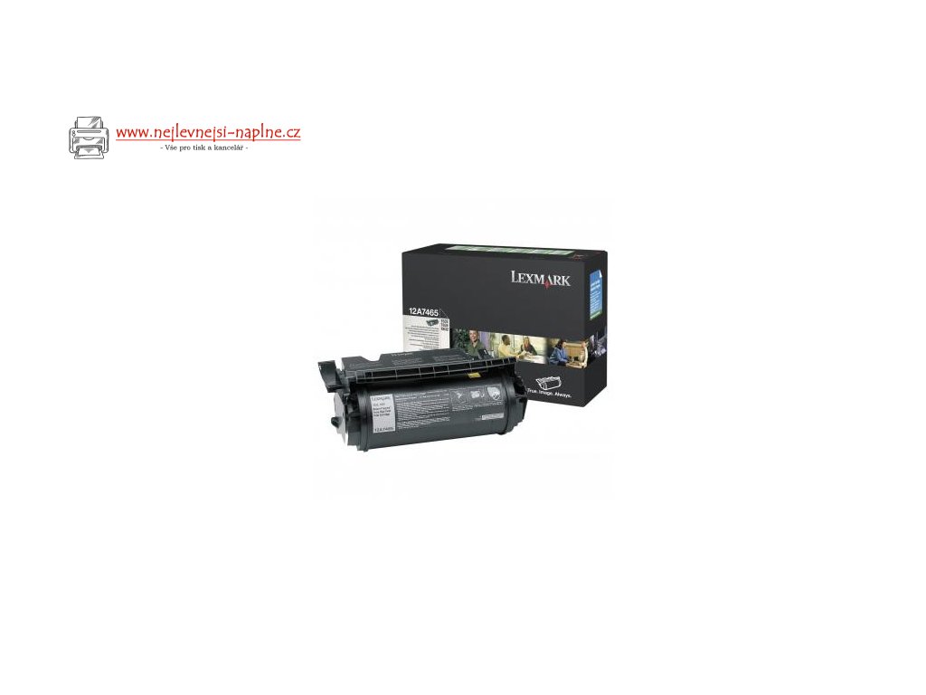 Lexmark originální toner 12A7465, black, 32000str., return