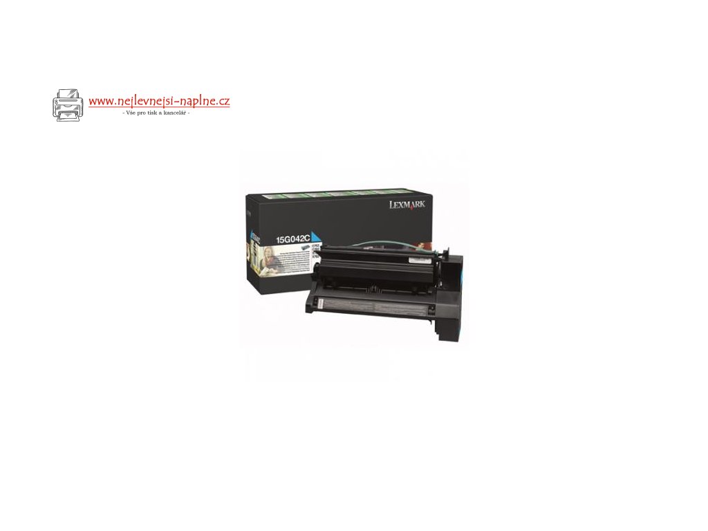 Lexmark originální toner 15G042C, cyan, 15000str., return